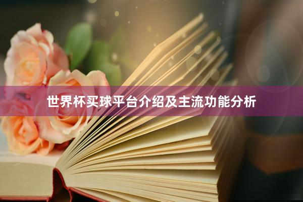 世界杯买球平台介绍及主流功能分析